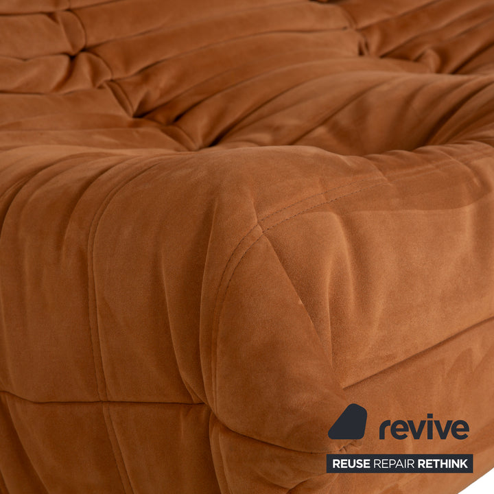 Ligne Roset Togo Stoff Zweisitzer Hellbraun Camel Sofa Couch