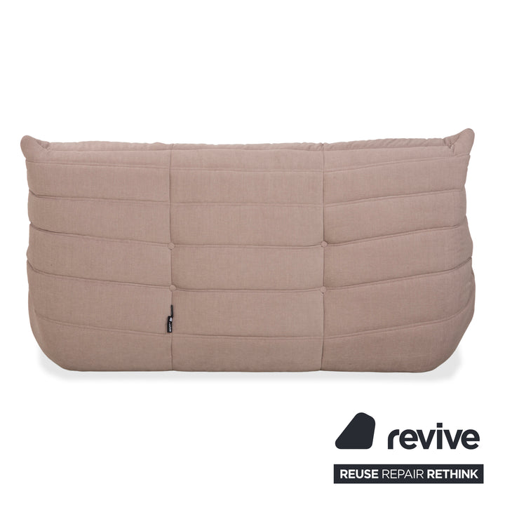 Ligne Roset Togo Stoff Zweisitzer Neubezug Beige Sand Sofa Couch