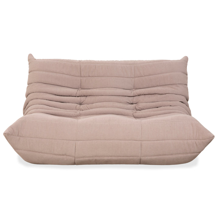 Ligne Roset Togo Stoff Zweisitzer Neubezug Beige Sand Sofa Couch