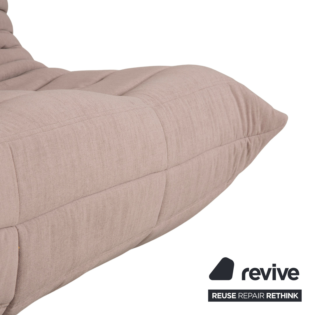 Ligne Roset Togo Stoff Zweisitzer Neubezug Beige Sand Sofa Couch