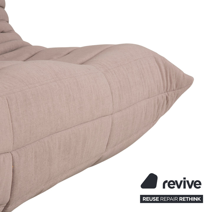 Ligne Roset Togo Stoff Zweisitzer Neubezug Beige Sand Sofa Couch