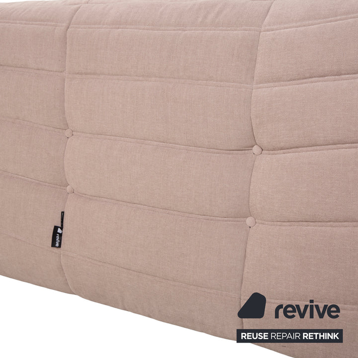 Ligne Roset Togo Stoff Zweisitzer Neubezug Beige Sand Sofa Couch