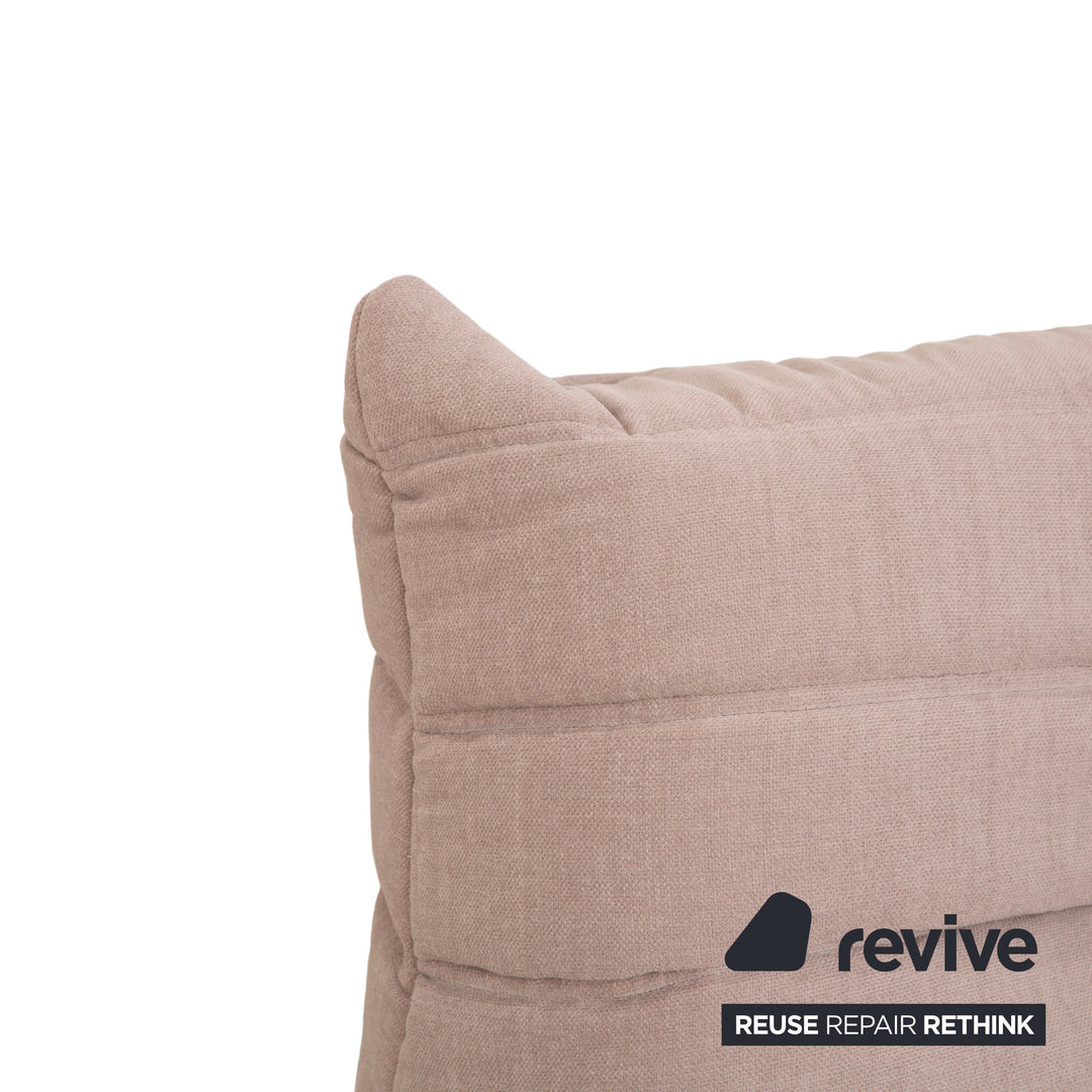 Ligne Roset Togo Stoff Zweisitzer Neubezug Beige Sand Sofa Couch