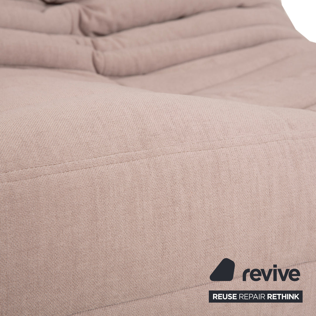 Ligne Roset Togo Stoff Zweisitzer Neubezug Beige Sand Sofa Couch