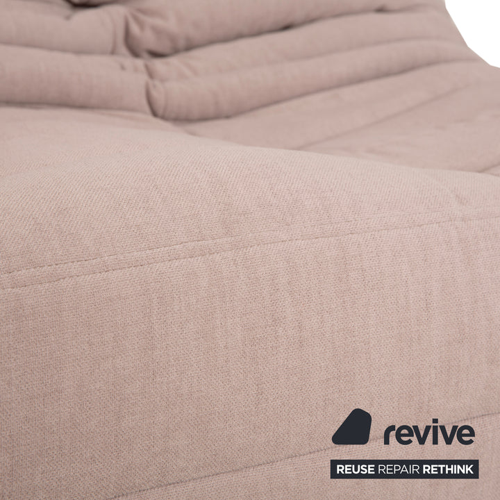 Ligne Roset Togo Stoff Zweisitzer Neubezug Beige Sand Sofa Couch