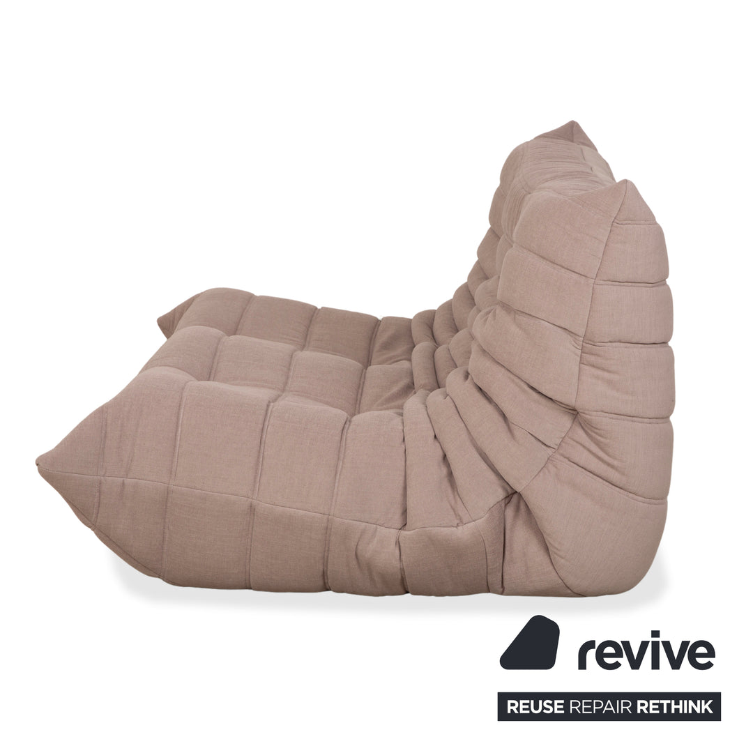 Ligne Roset Togo Stoff Zweisitzer Neubezug Beige Sand Sofa Couch