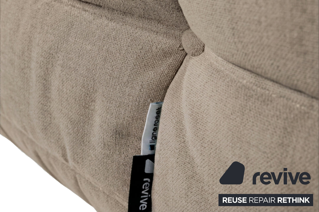 Ligne Roset Togo Stoff Zweisitzer Neubezug Taupe