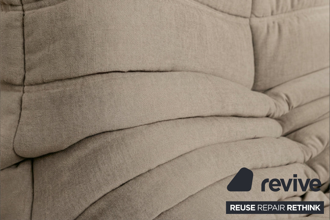 Ligne Roset Togo Stoff Zweisitzer Neubezug Taupe