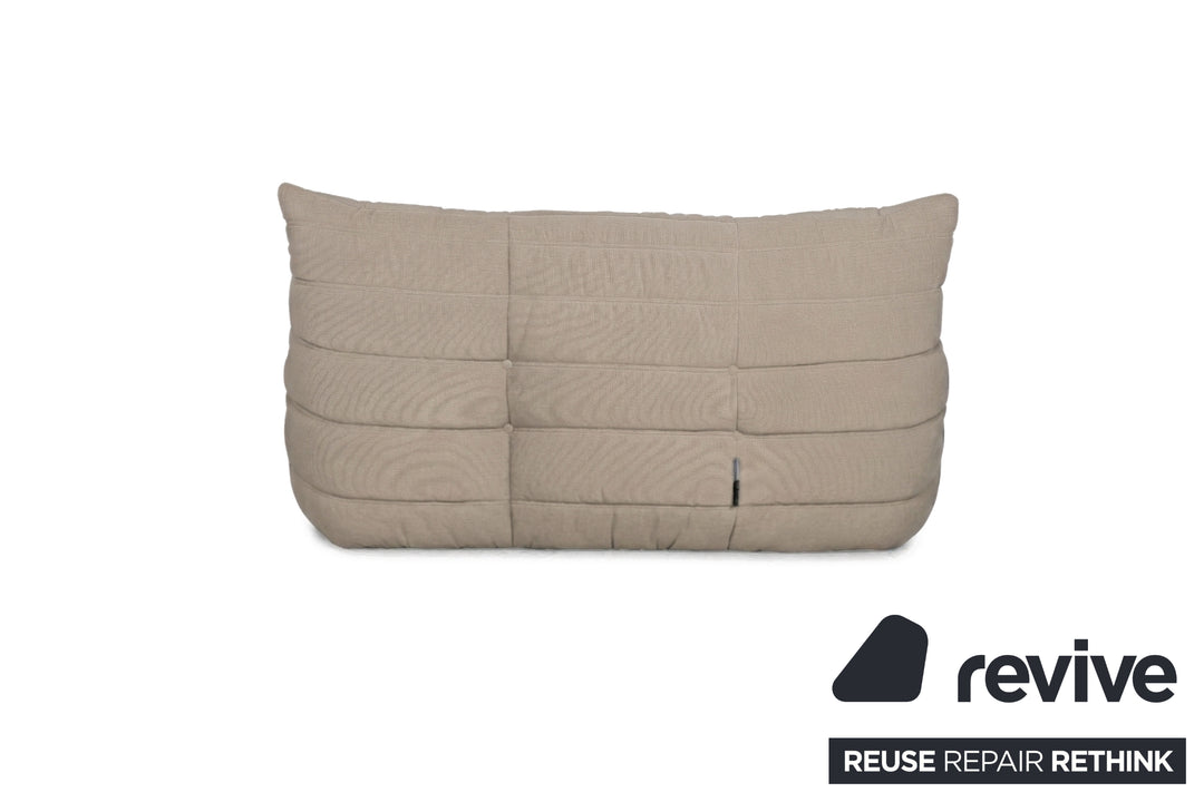 Ligne Roset Togo Stoff Zweisitzer Neubezug Taupe