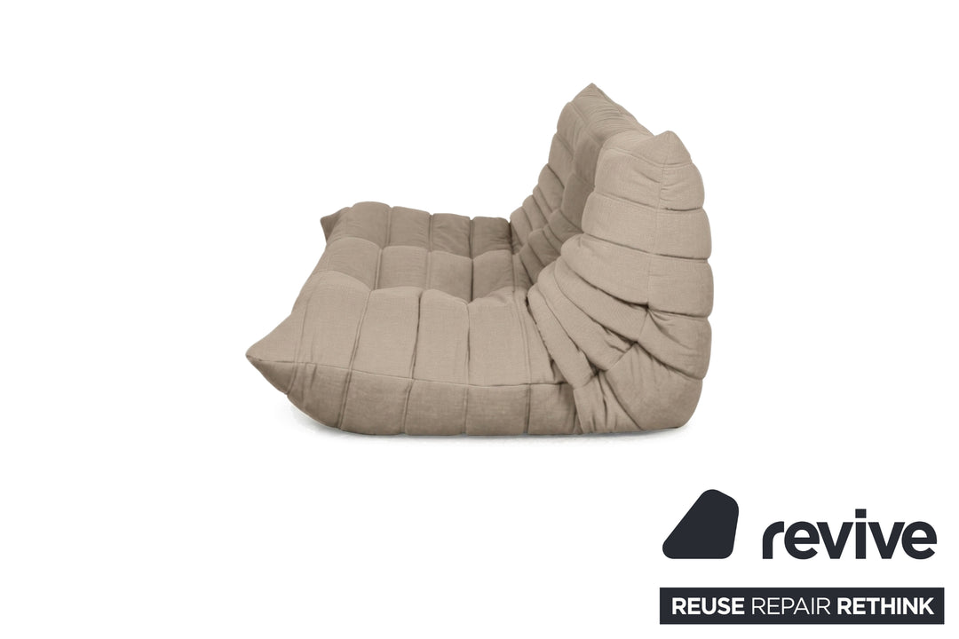 Ligne Roset Togo Stoff Zweisitzer Neubezug Taupe
