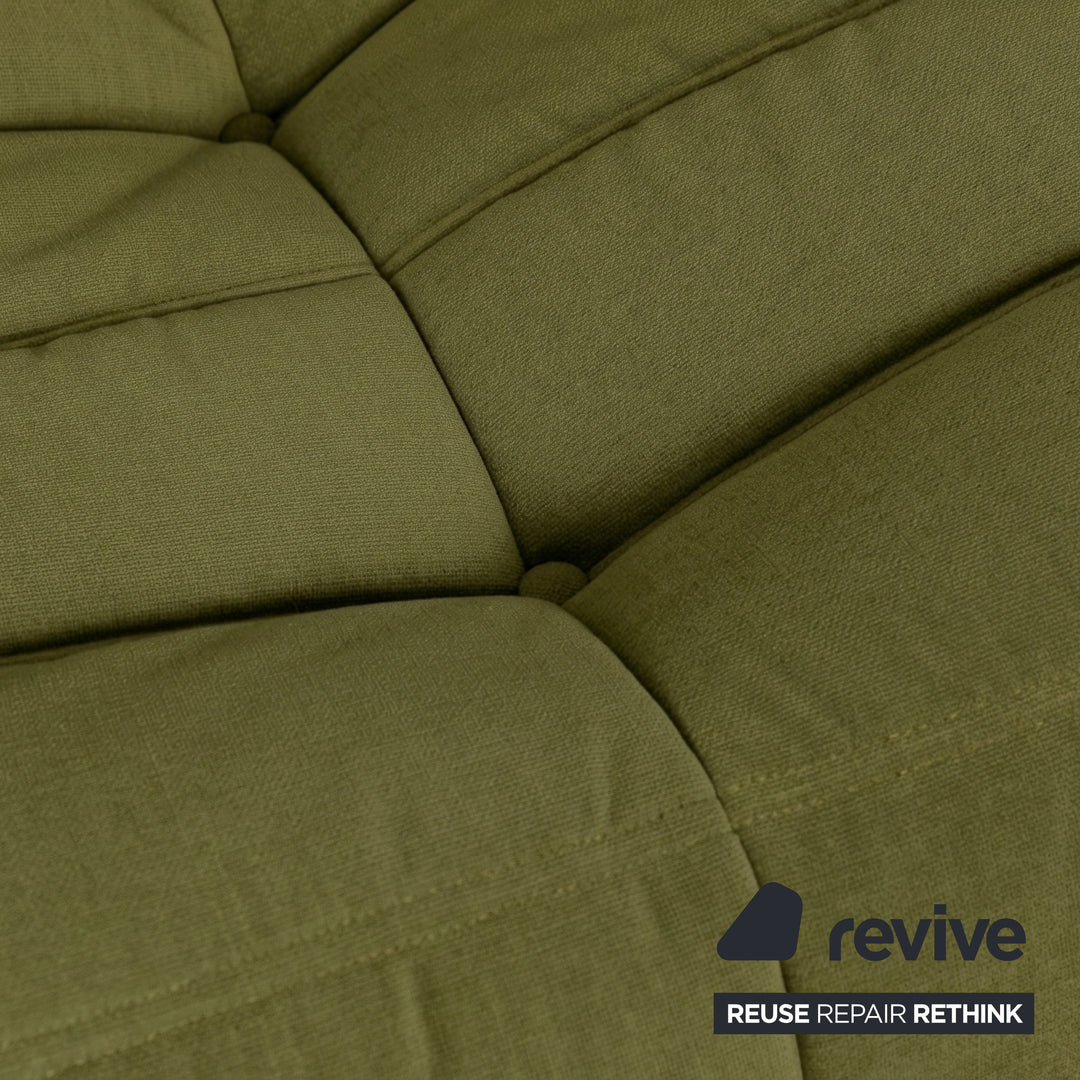 Ligne Roset Togo Stoff Zweisitzer Olivgrün Neubezug
