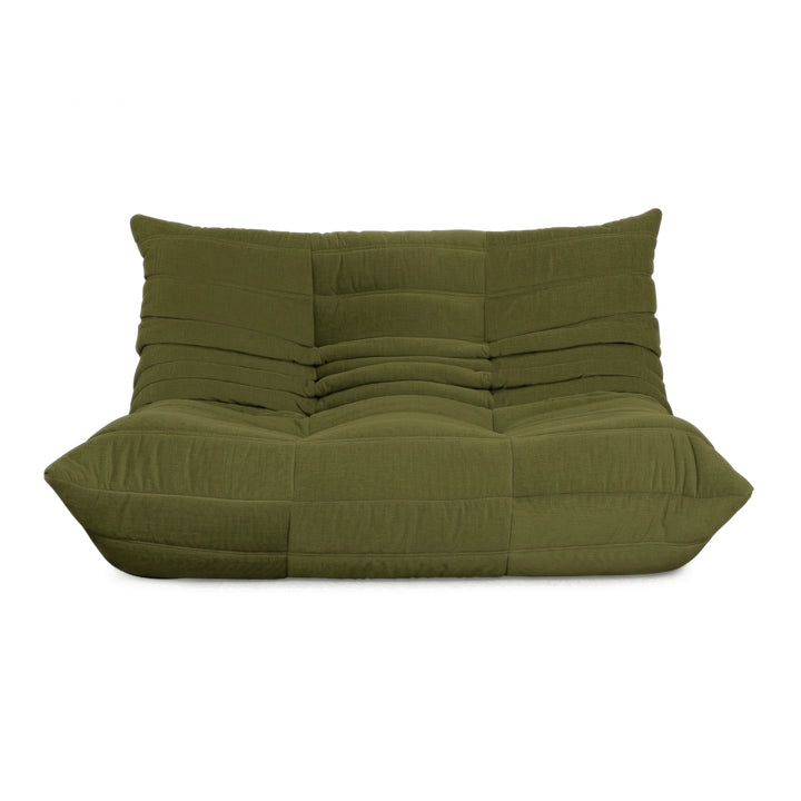 Ligne Roset Togo Stoff Zweisitzer Olivgrün Neubezug