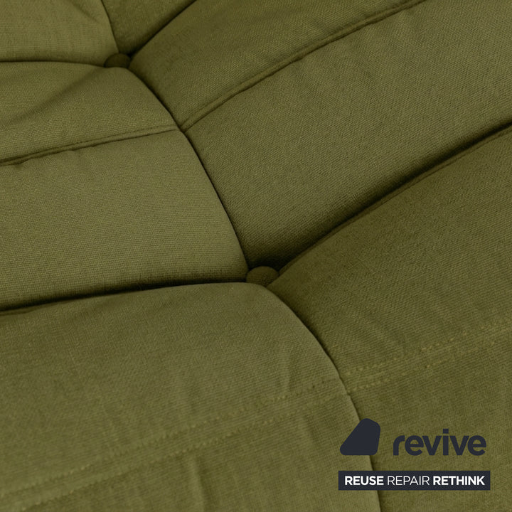 Ligne Roset Togo Stoff Zweisitzer Olivgrün Neubezug