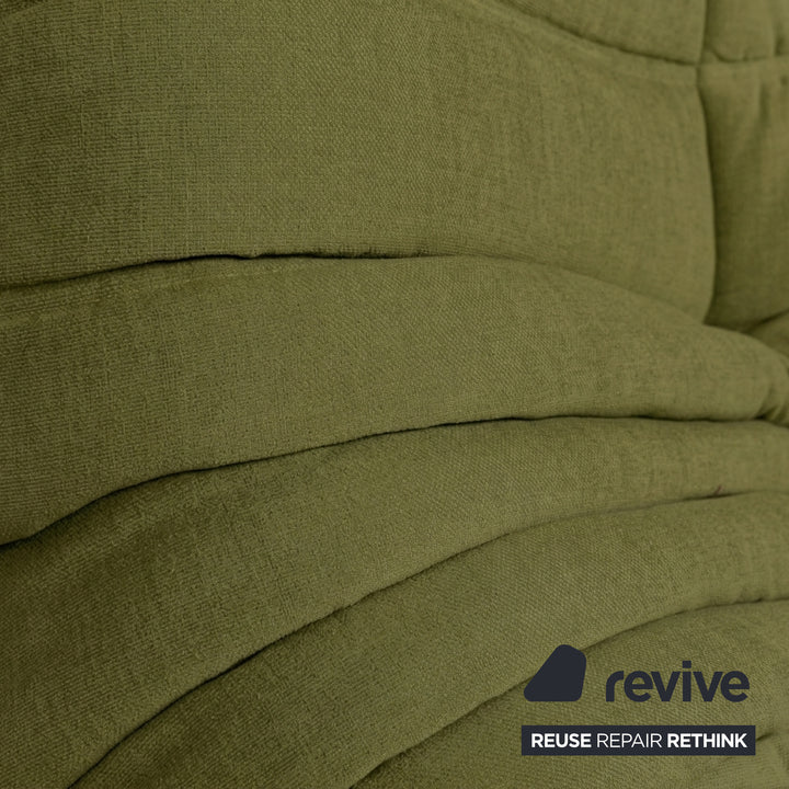 Ligne Roset Togo Stoff Zweisitzer Olivgrün Neubezug