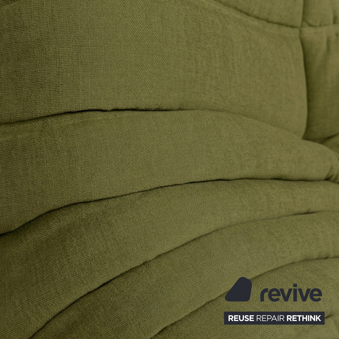 Ligne Roset Togo Stoff Zweisitzer Olivgrün Neubezug
