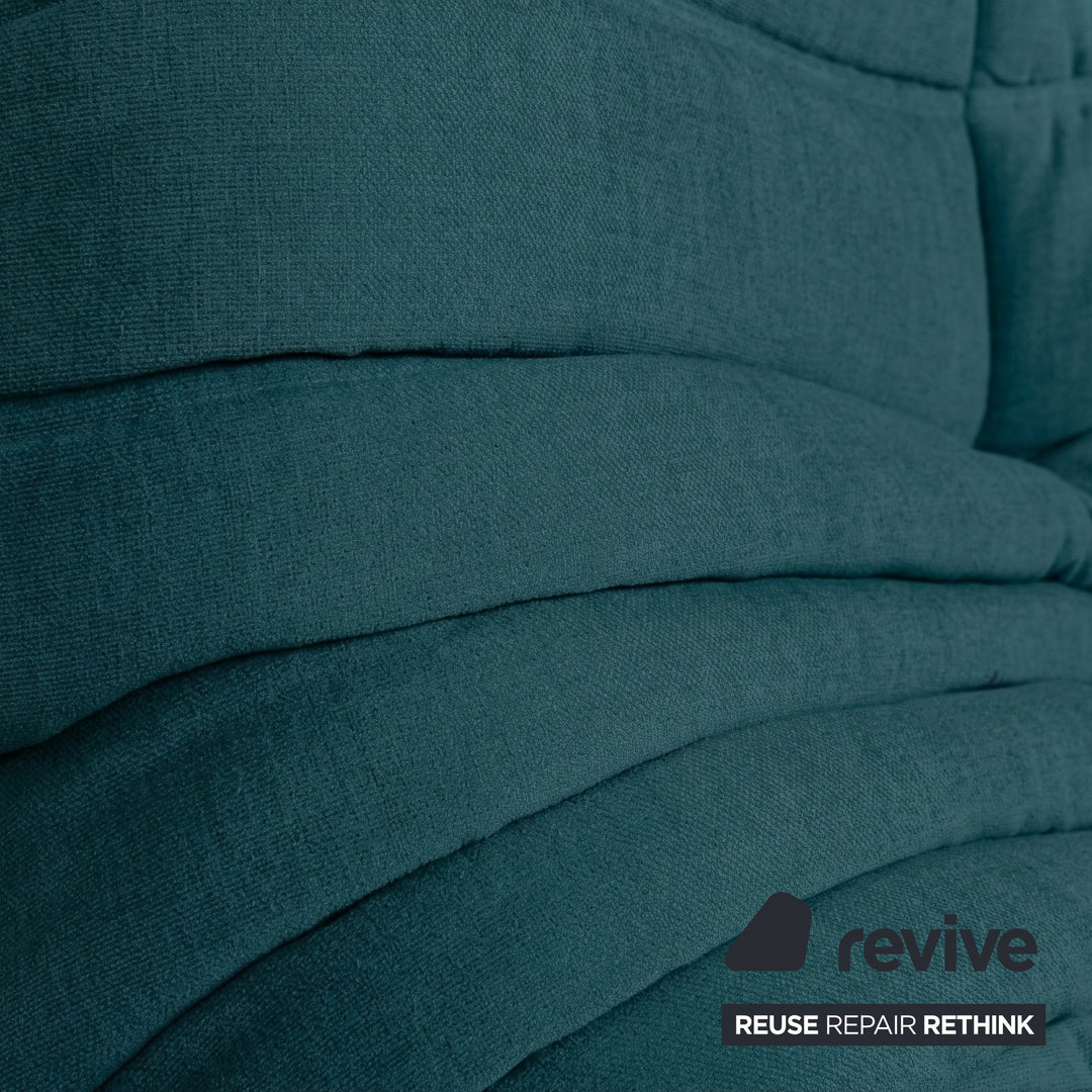 Ligne Roset Togo Stoff Zweisitzer Petrol Neubezug