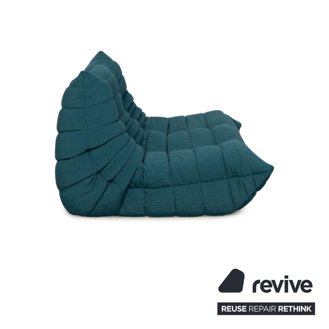 Ligne Roset Togo Stoff Zweisitzer Petrol Neubezug