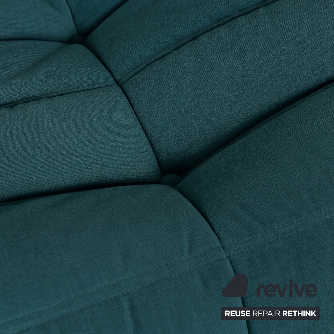Ligne Roset Togo Stoff Zweisitzer Petrol Neubezug