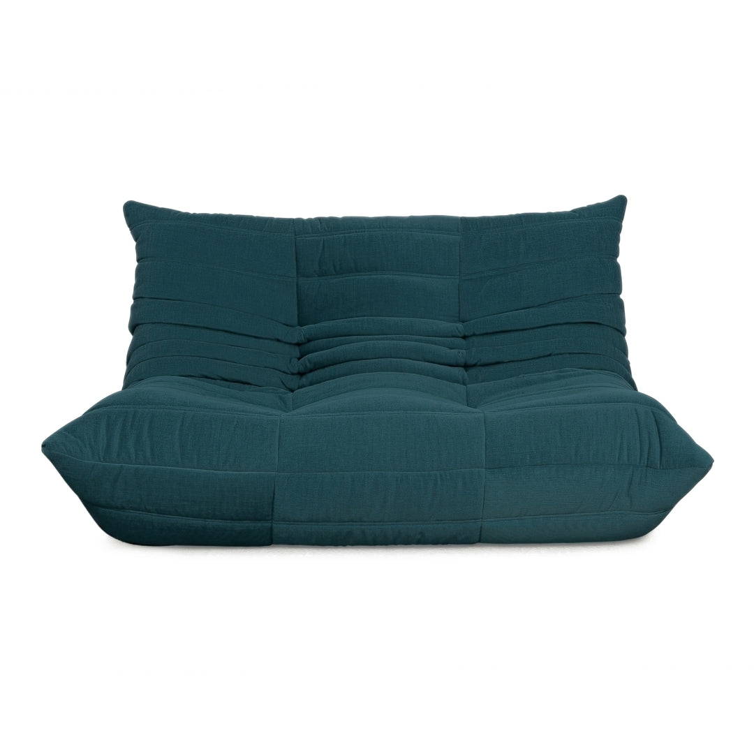 Ligne Roset Togo Stoff Zweisitzer Petrol Neubezug