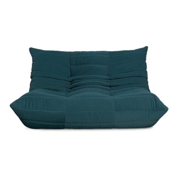 Ligne Roset Togo Stoff Zweisitzer Petrol Neubezug