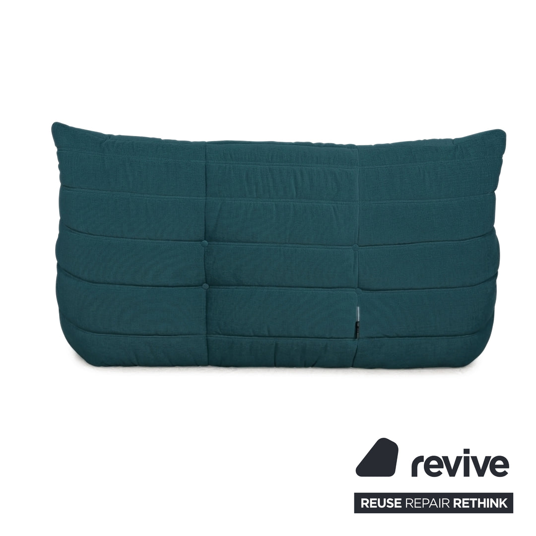 Ligne Roset Togo Stoff Zweisitzer Petrol Neubezug