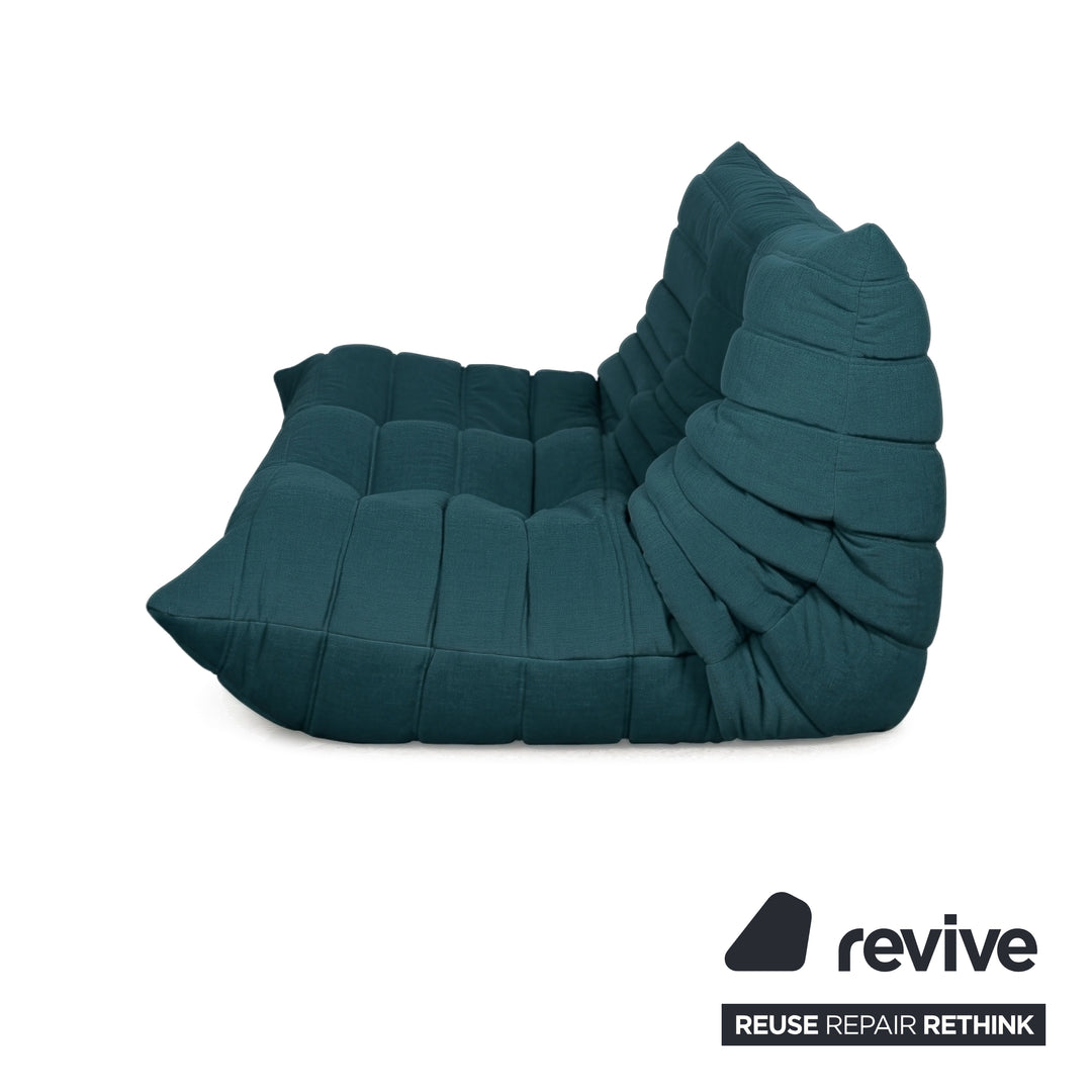 Ligne Roset Togo Stoff Zweisitzer Petrol Neubezug
