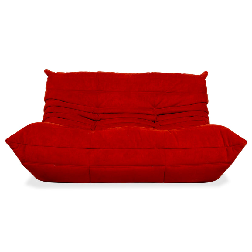 Ligne Roset Togo Stoff Alcantara Zweisitzer Rot Sofa Couch