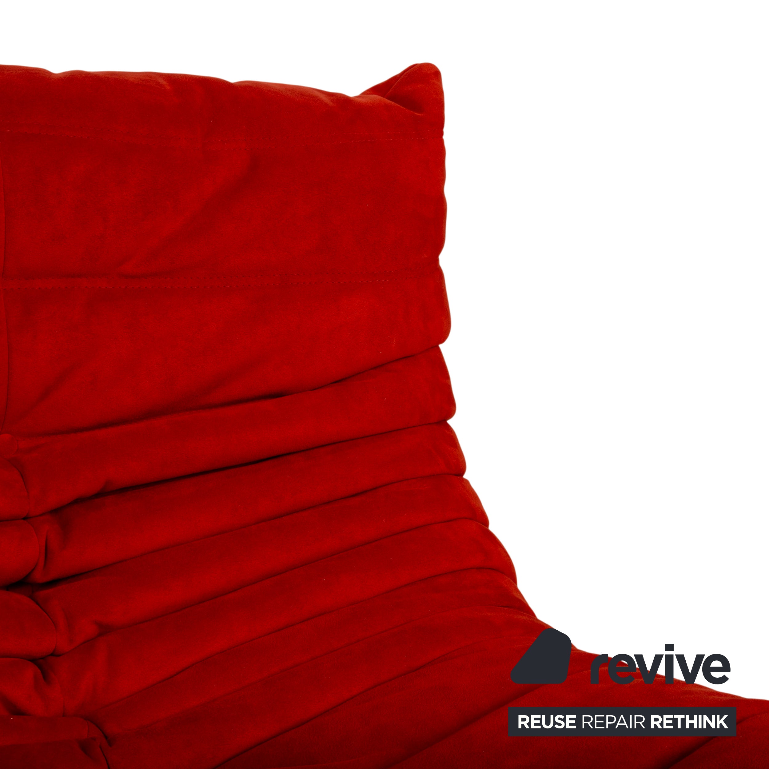 Ligne Roset Togo Stoff Alcantara Zweisitzer Rot Sofa Couch