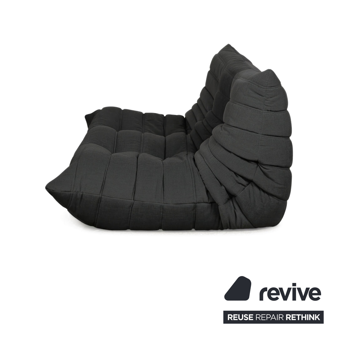Ligne Roset Togo Stoff Zweisitzer Schwarz Neubezug