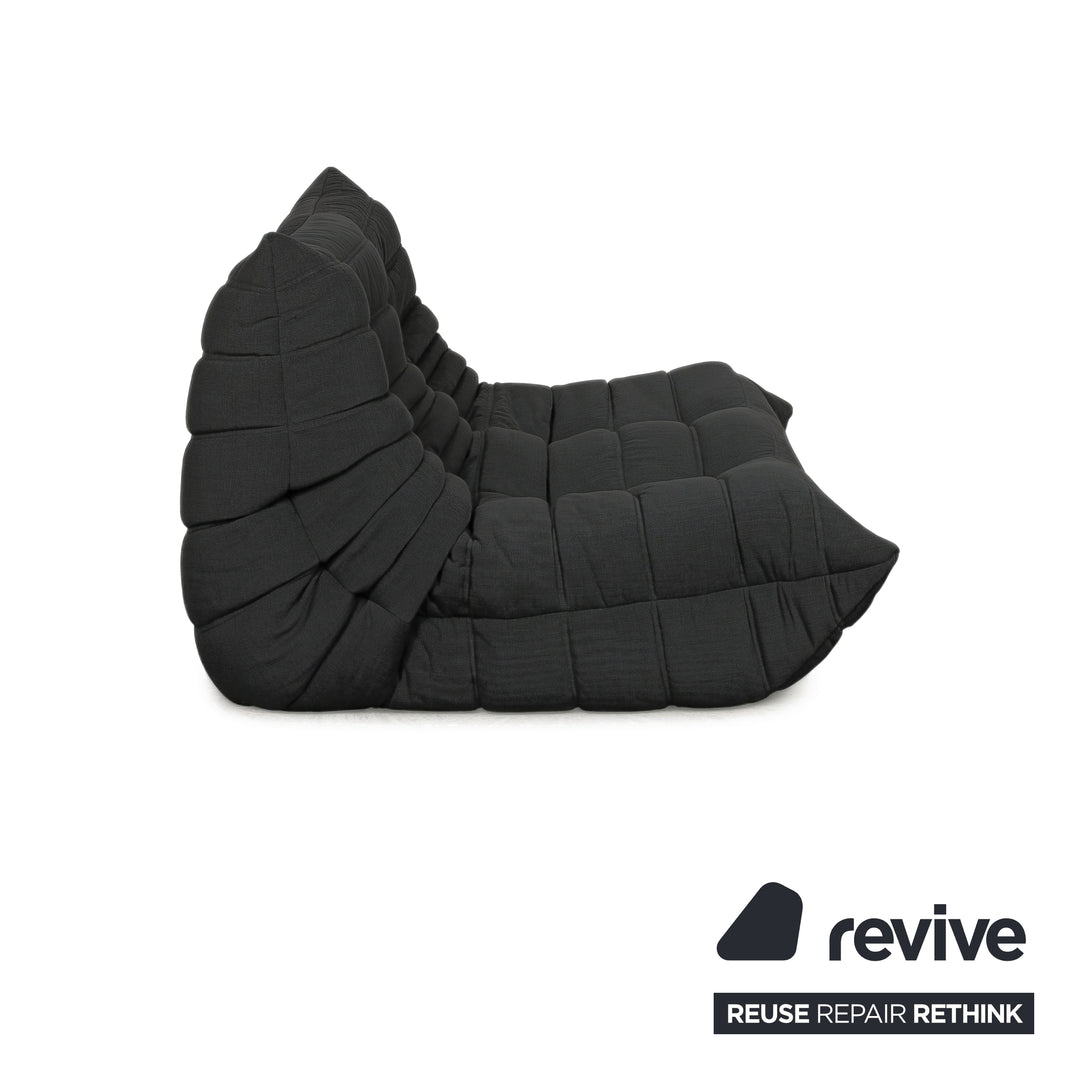 Ligne Roset Togo Stoff Zweisitzer Schwarz Neubezug