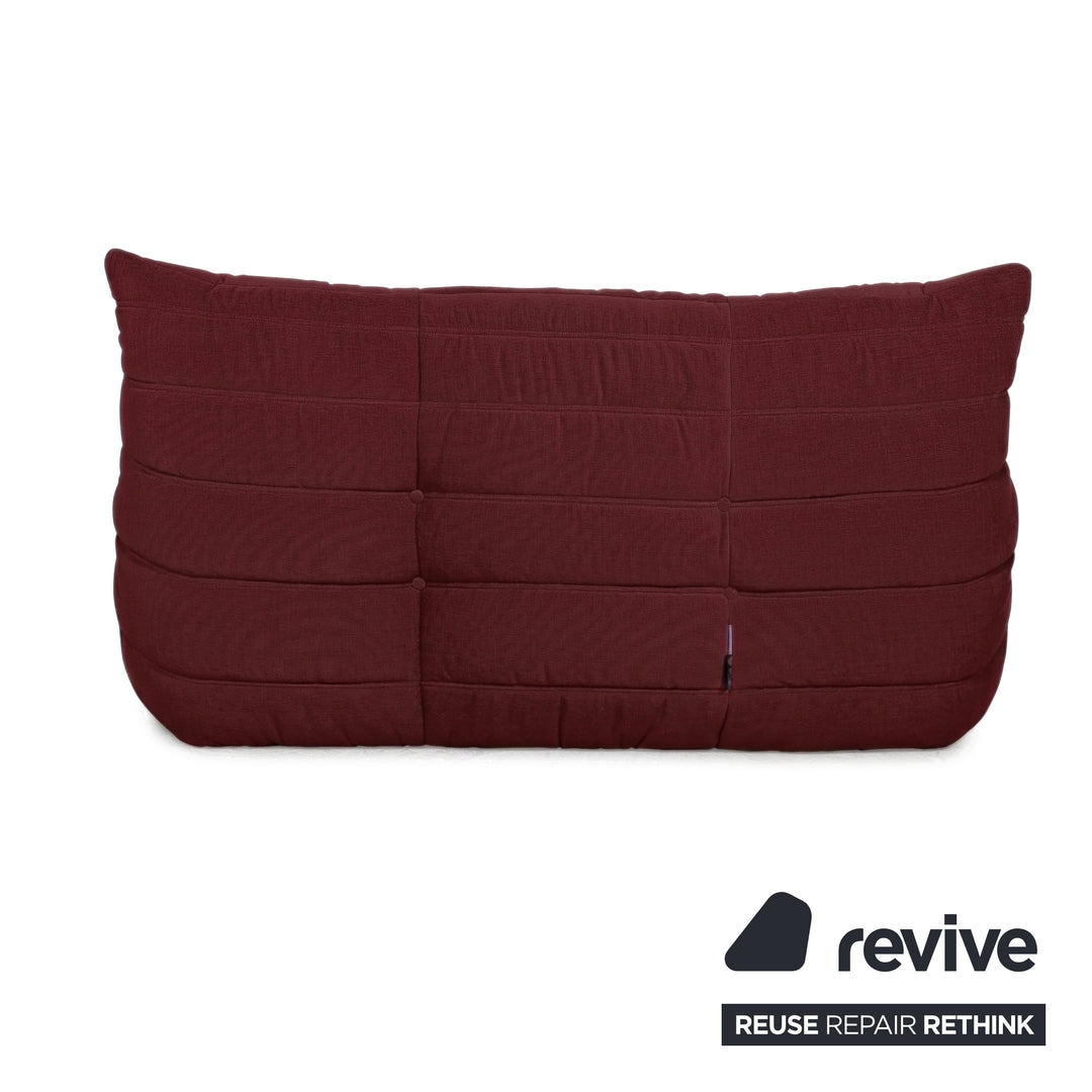 Ligne Roset Togo Stoff Zweisitzer Weinrot Neubezug