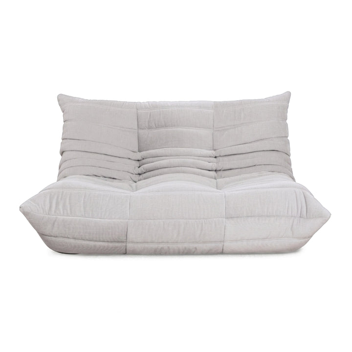 Ligne Roset Togo Stoff Zweisitzer Weiß Grau Neubezug