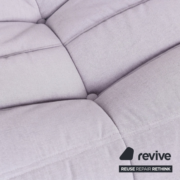 Ligne Roset Togo Stoff Zweisitzer Weiß Grau Neubezug