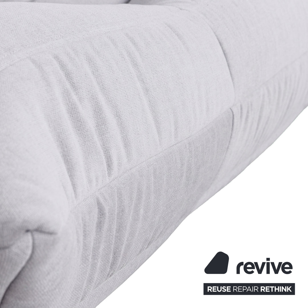 Ligne Roset Togo Stoff Zweisitzer Weiß Grau Neubezug