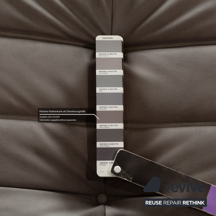 Ligne Roset Togo Textilleder Vegan Sessel Grau Neubezug
