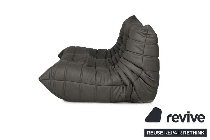 ligne roset Togo Veganes Leder Zweisitzer Graphit