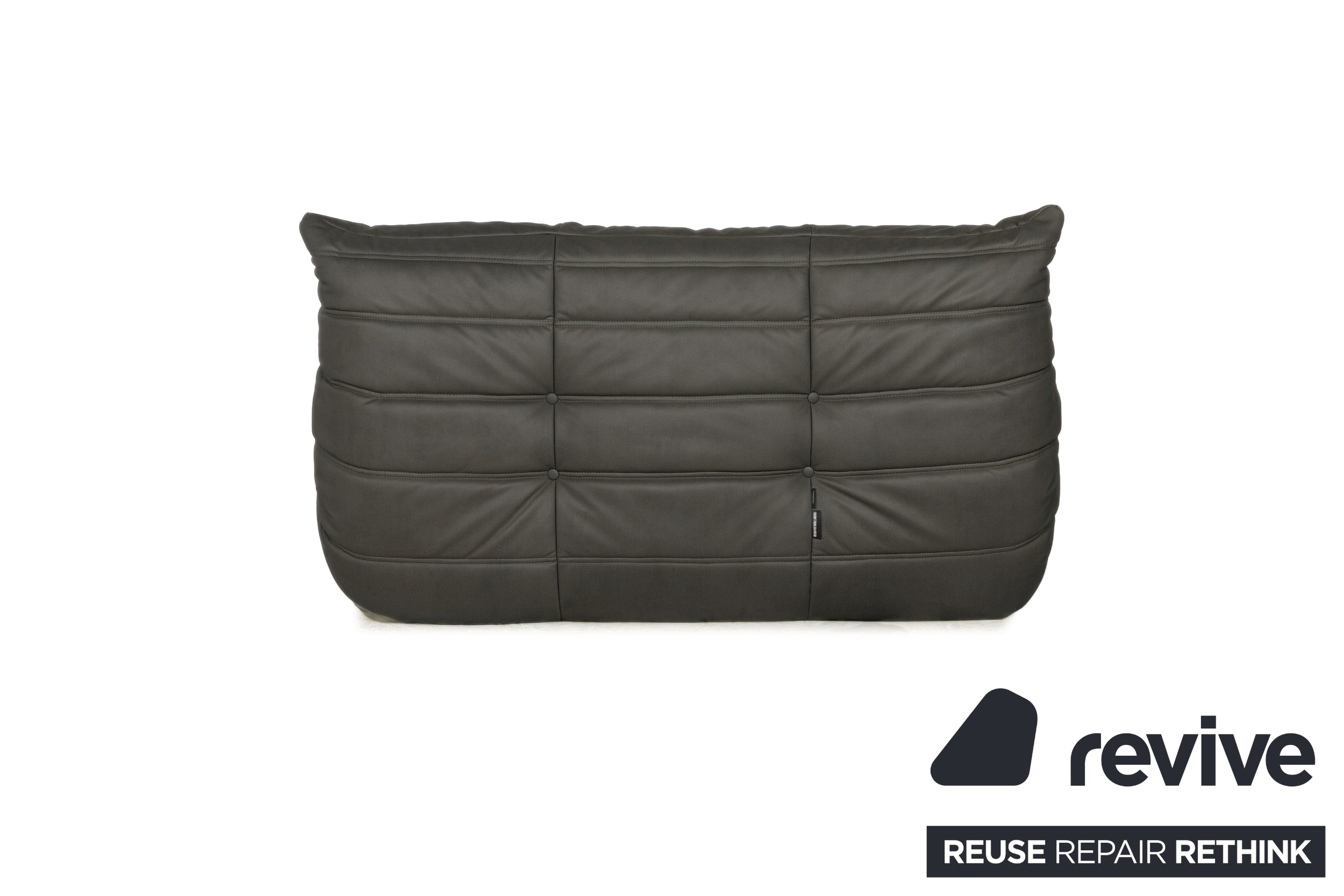 ligne roset Togo Veganes Leder Zweisitzer Graphit