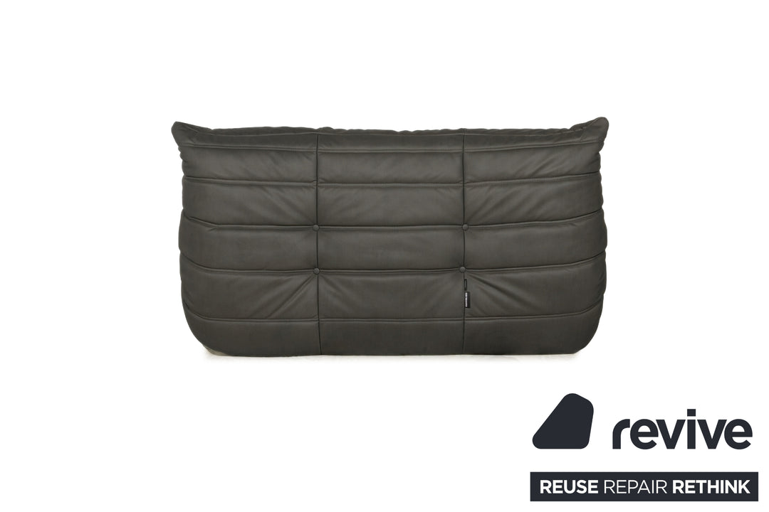 ligne roset Togo Veganes Leder Zweisitzer Graphit