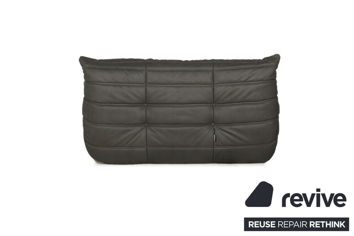 ligne roset Togo Veganes Leder Zweisitzer Graphit