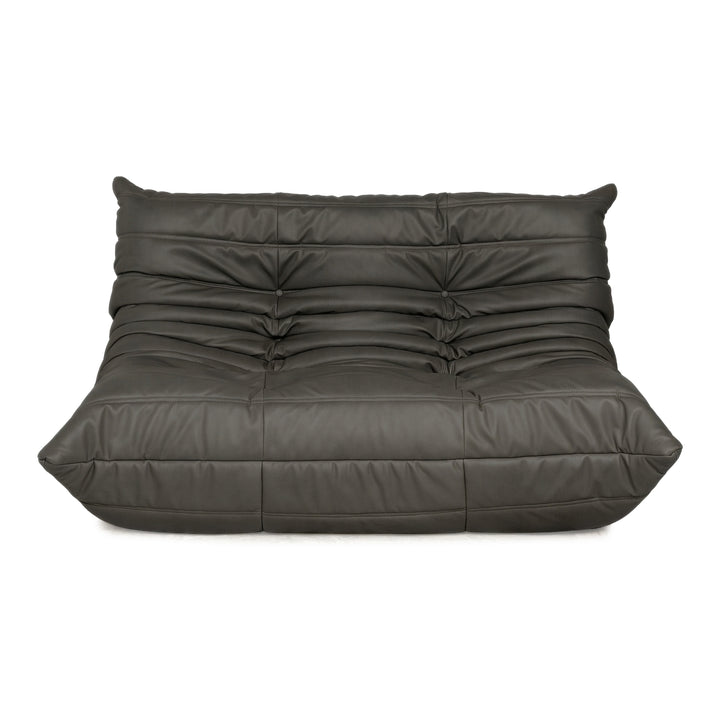 ligne roset Togo Veganes Leder Zweisitzer Graphit