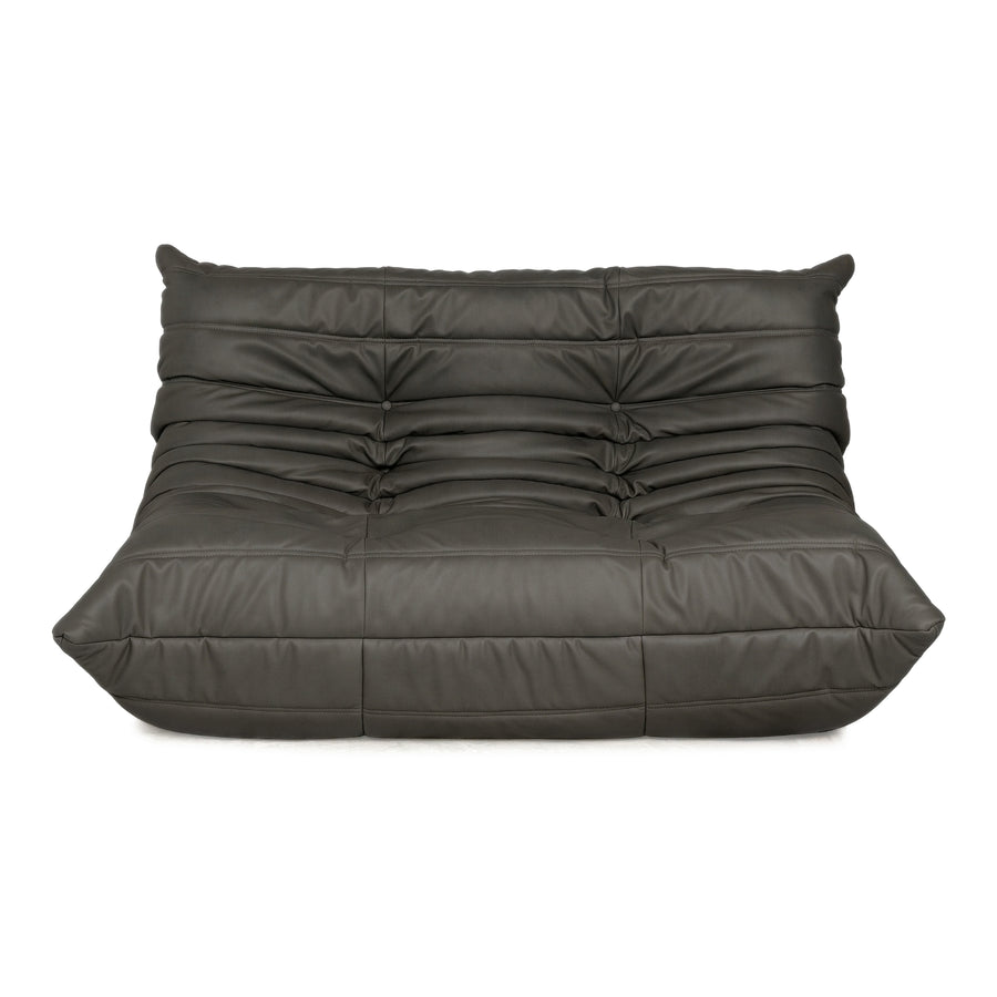 ligne roset Togo Veganes Leder Zweisitzer Graphit