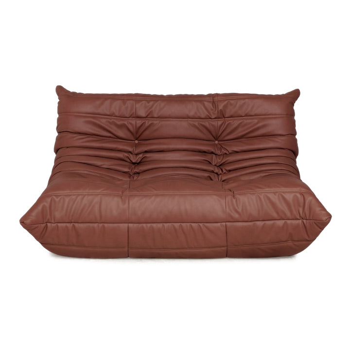 ligne roset Togo Veganes Leder Zweisitzer Kastanienbraun