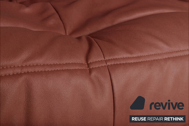ligne roset Togo Veganes Leder Zweisitzer Kastanienbraun