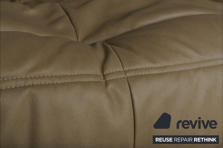 ligne roset Togo Veganes Leder Zweisitzer Olivgrau Neubezug