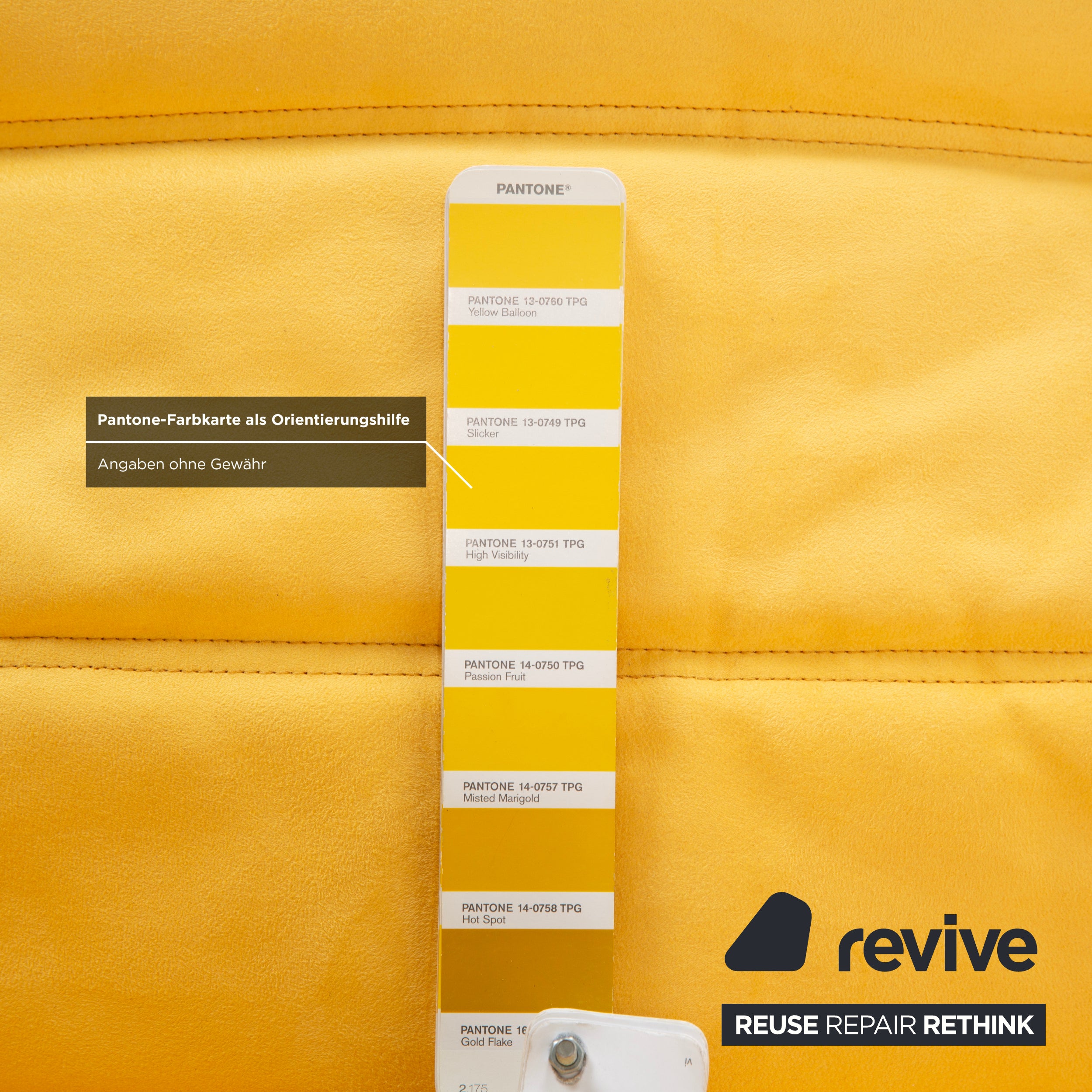 Ligne Roset Togo two-seater, fabric, yellow, reupholstered