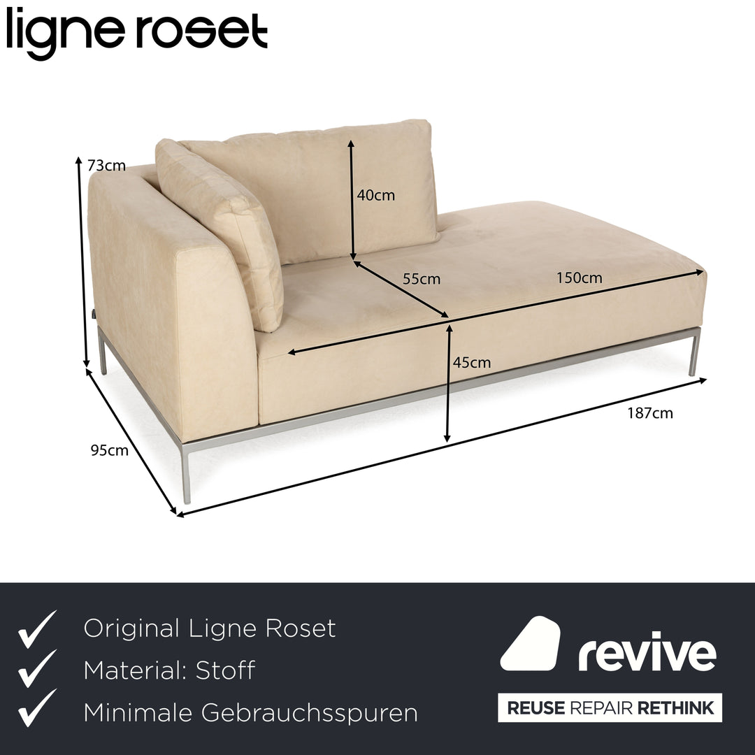 Ligne Roset Traversale Stoff Metall Liege Beige Silber