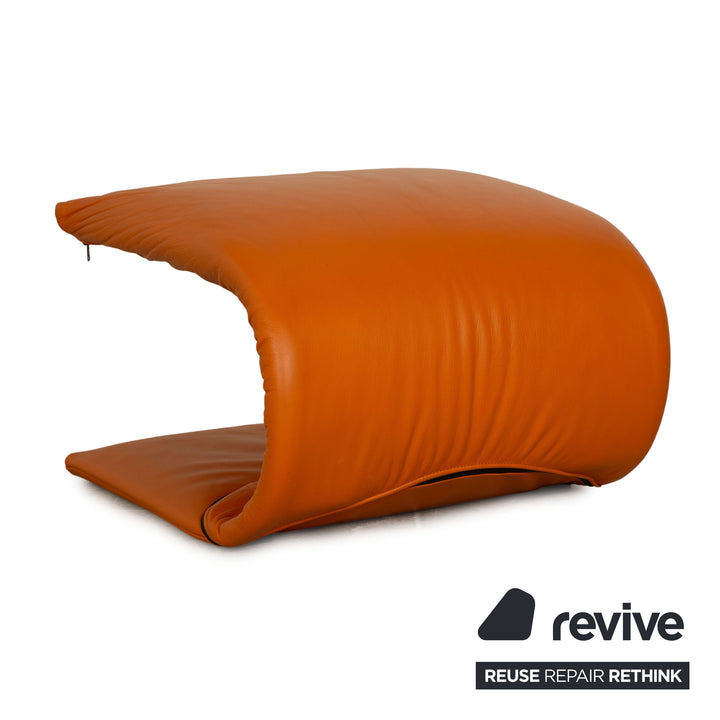 ligne roset Zen leather armchair orange incl. stool