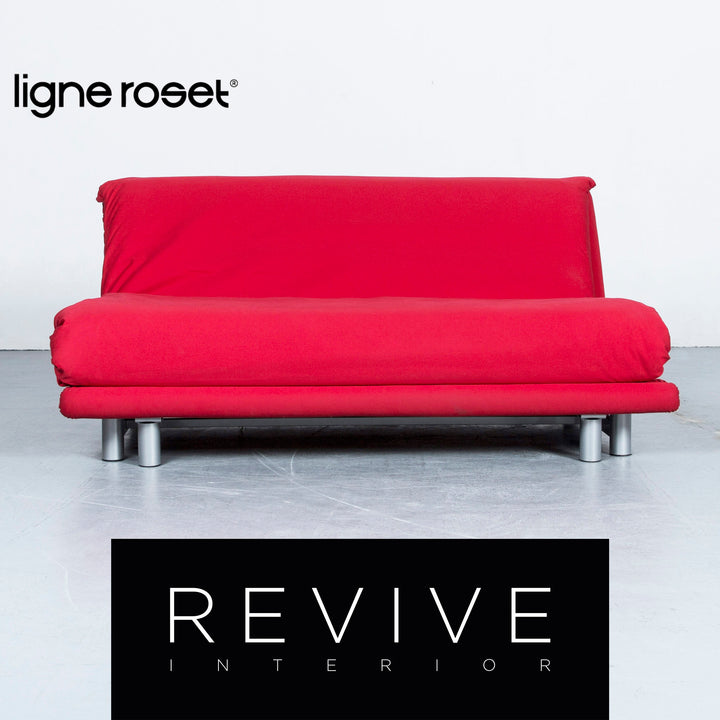 Lignet Roset Multyi Designer Schlaf Sofa Rot Stoff Dreisitzer Couch Funktion #5131