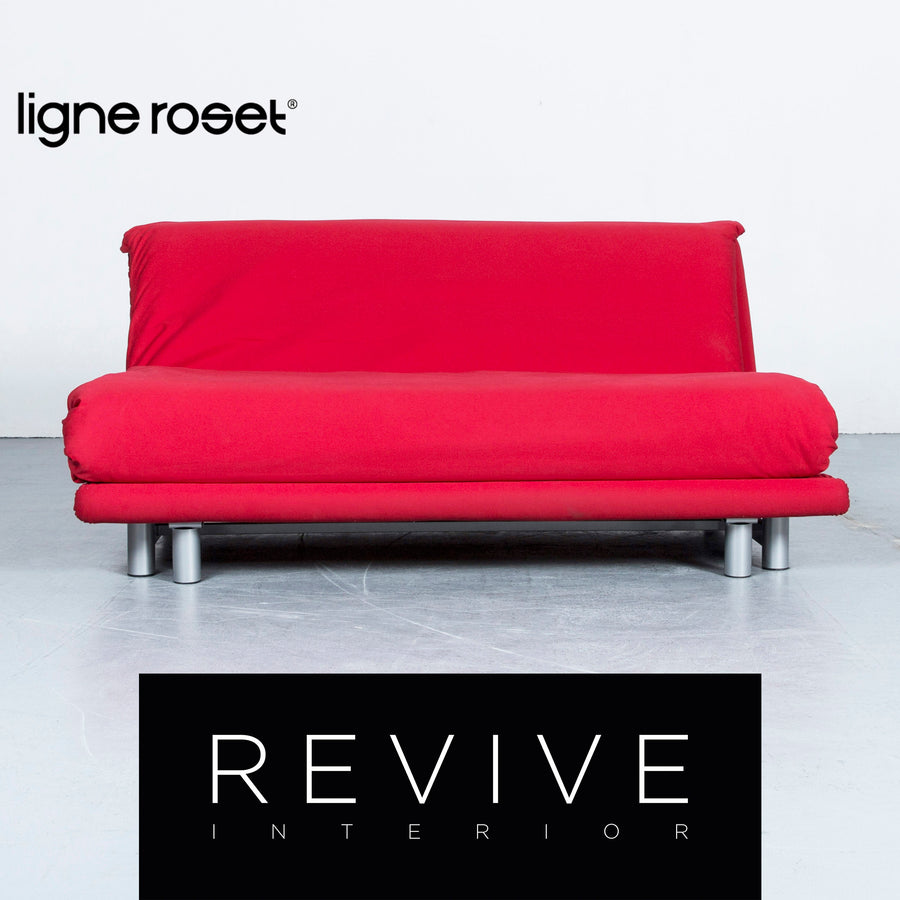 Lignet Roset Multyi Designer Schlaf Sofa Rot Stoff Dreisitzer Couch Funktion #5131