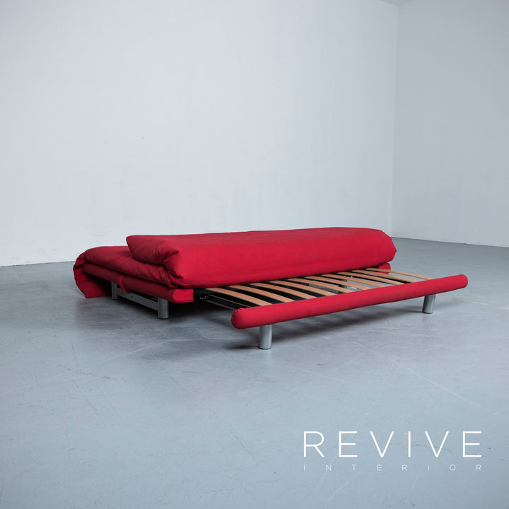 Lignet Roset Multyi Designer Schlaf Sofa Rot Stoff Dreisitzer Couch Funktion #5131